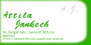 attila jankech business card